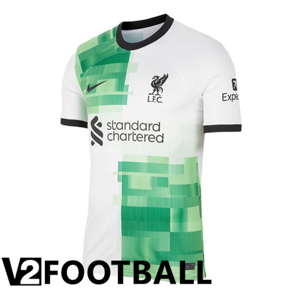 FC Liverpool Football Shirt Away White Green 2023/2024