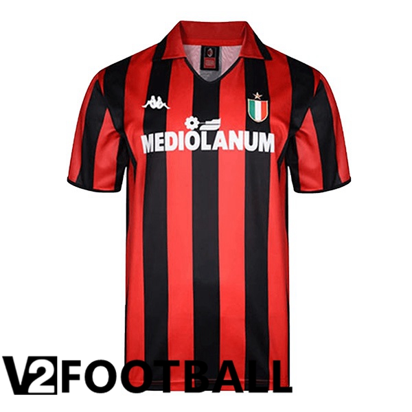 AC Milan Retro Football Shirt Home Red 1988-1989
