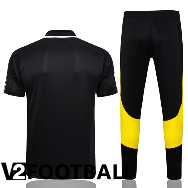 Juventus Soccer Polo + Pants Black 2023/2024