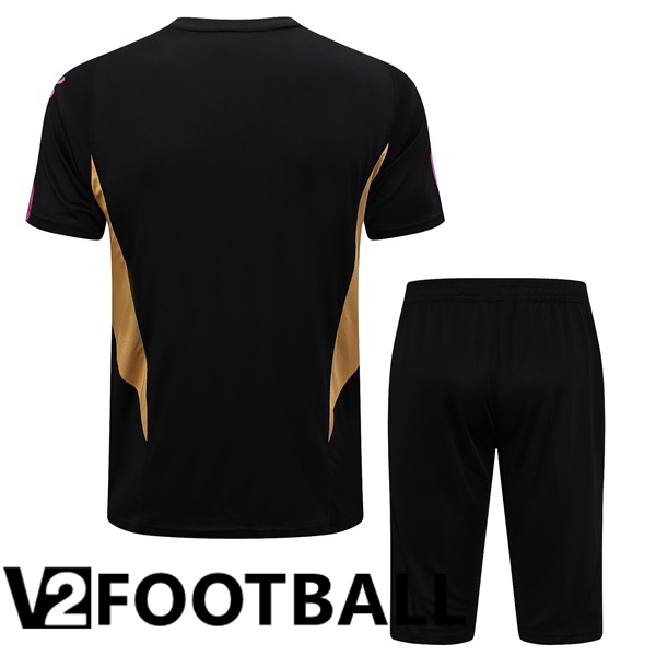 Real Madrid Training T Shirt + Shorts Black 2023/2024