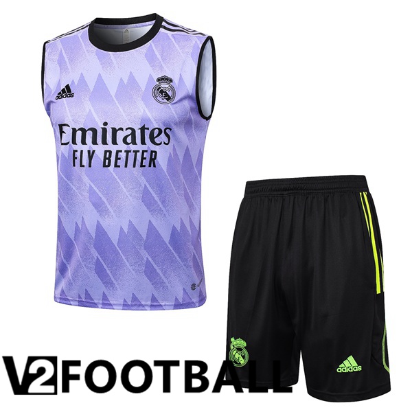 Real Madrid Soccer Vest + Shorts Purple 2023/2024