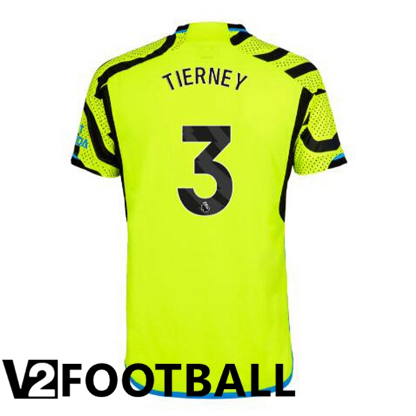 Arsenal TIERNEY 3 Away Soccer Shirt Green 2023/2024