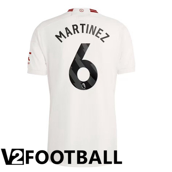 Manchester United Martinez 6 Third Soccer Shirt White 2023/2024