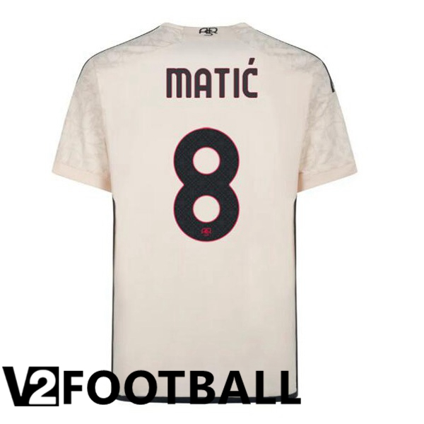 AS Roma MATIĆ 8 Away Soccer Shirt Yellow 2023/2024