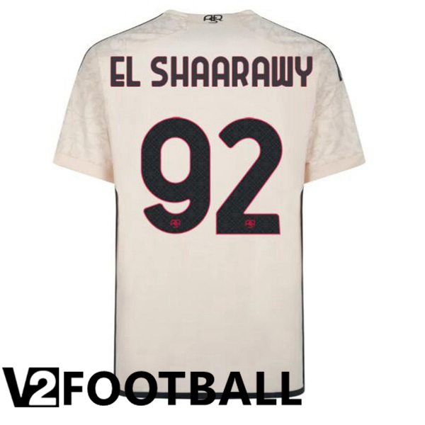 AS Roma EL SHAARAWY 92 Away Soccer Shirt Yellow 2023/2024