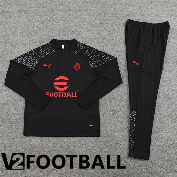 AC Milan Training Tracksuit Suit Black 2023/2024