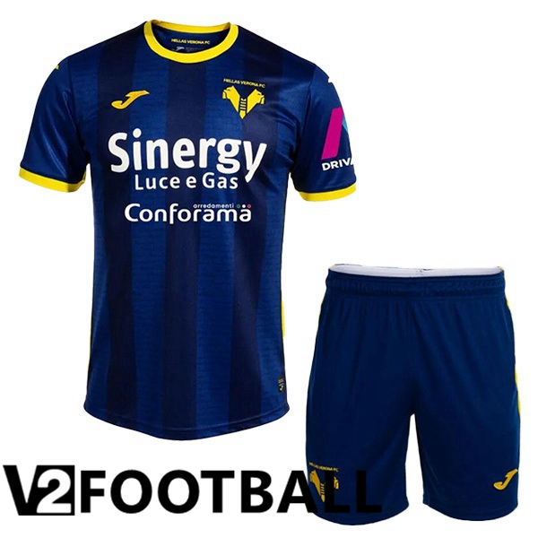 Hellas Verone Kids Home Soccer Shirt Blue 2023/2024