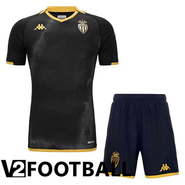AS Monaco Kids Away Soccer Shirt Black 2023/2024