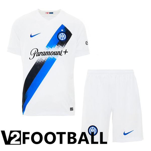 Inter Milan Kids Away Soccer Shirt White 2023/2024