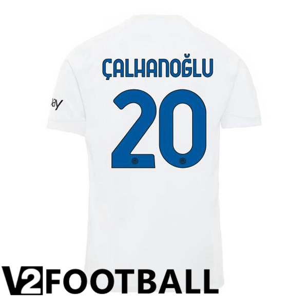 Inter Milan ÇALHANOĞLU 20 Away Soccer Shirt White 2023/2024