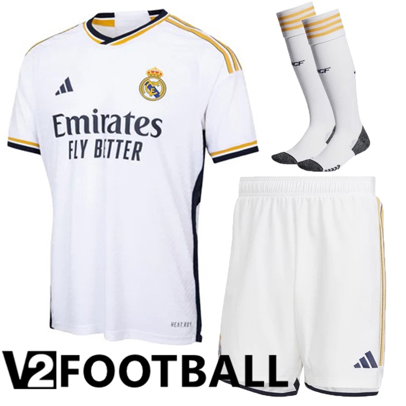 Real Madrid Home Soccer Shirt Shorts + Sock 2023/2024