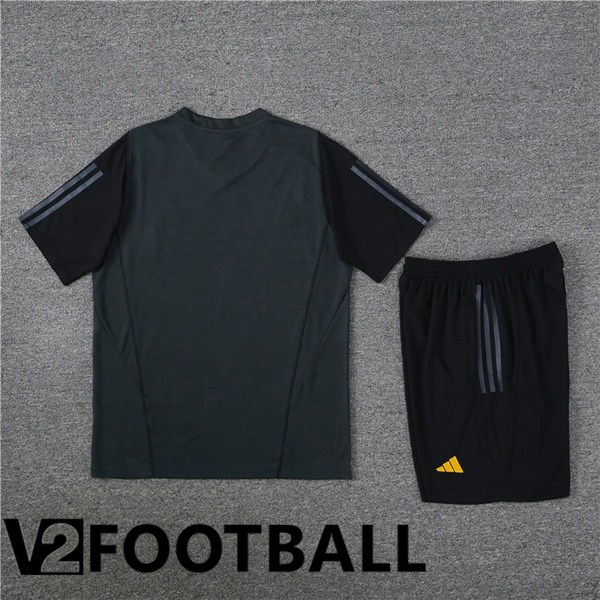 Real Madrid Training T Shirt + Shorts Grey 2023/2024