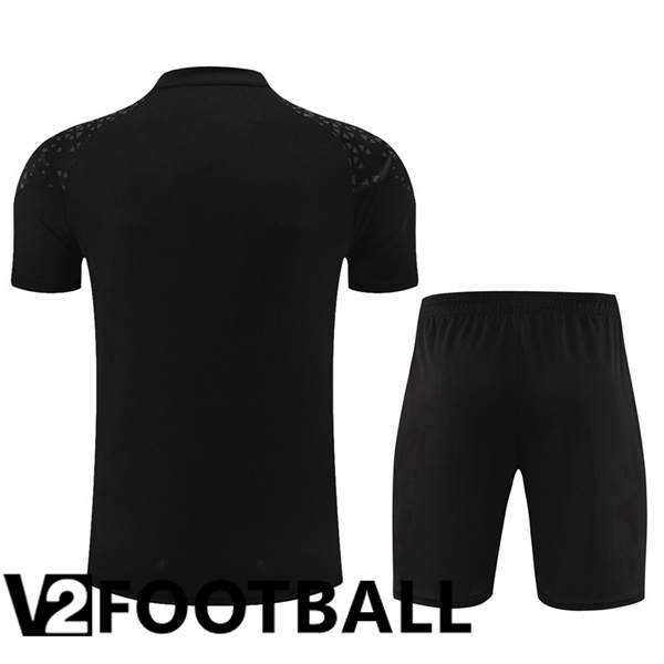 Marseille OM Training T Shirt + Shorts Black 2023/2024