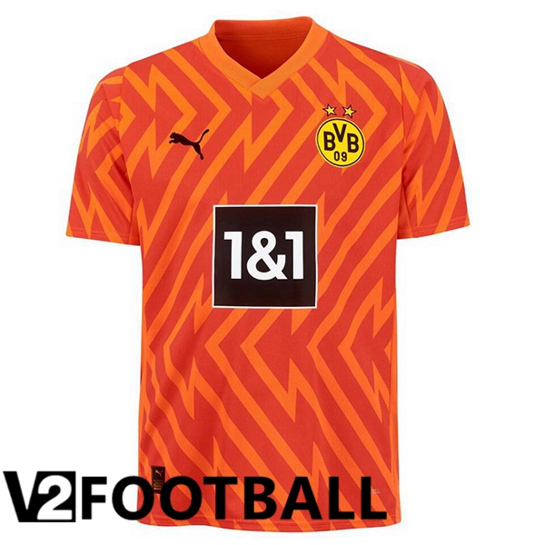 Dortmund BVB Goalkeeper Soccer Shirt Orange 2023/2024