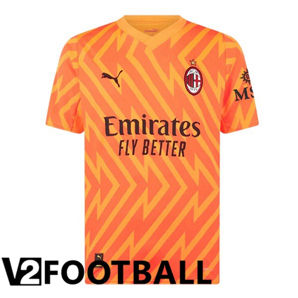 AC Milan Goalkeeper Soccer Shirt Orange 2023/2024