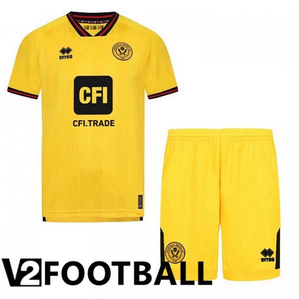 Sheffield United Kids Soccer Shirt Away Yellow 2023/2024