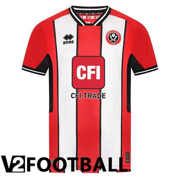 Sheffield United Soccer Shirt Home Red White 2023/2024