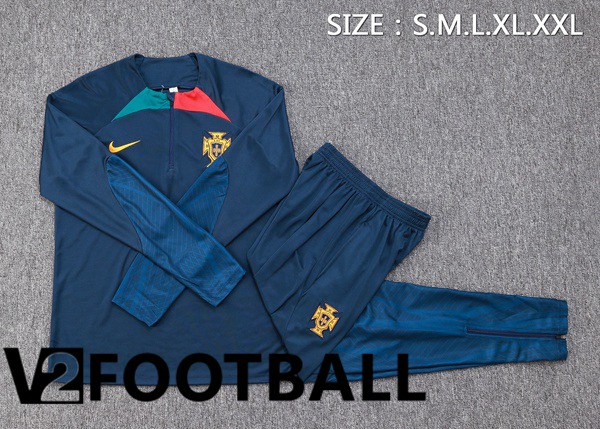 Portugal Training Tracksuit Suit Royal Blue 2023/2024