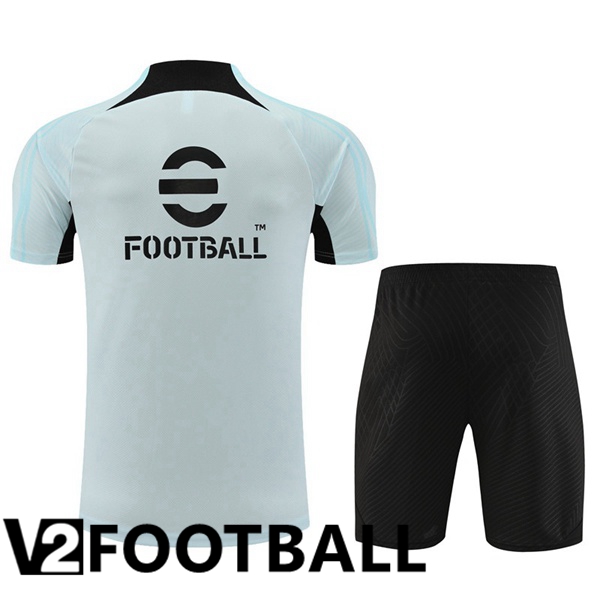 Inter Milan Training T Shirt + Shorts Grey 2023/2024