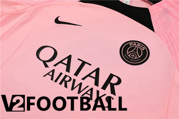 Paris PSG Training T Shirt + Shorts Pink 2023/2024
