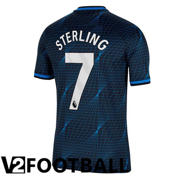 FC Chelsea (Sterling 7) Soccer Shirt Away Blue 2023/2024