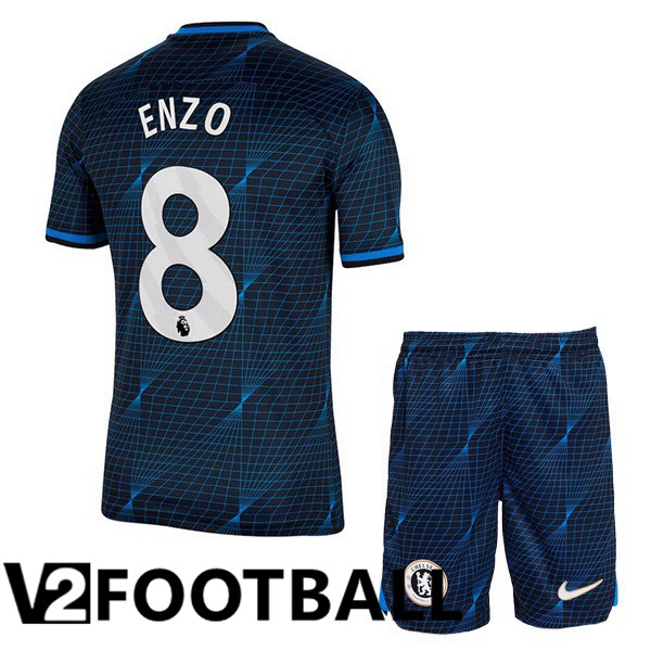 FC Chelsea (Enzo 8) Kids Soccer Shirt Away Blue 2023/2024