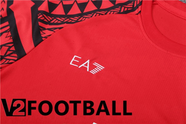 SSC Napoli Training T Shirt + Shorts Red 2023/2024