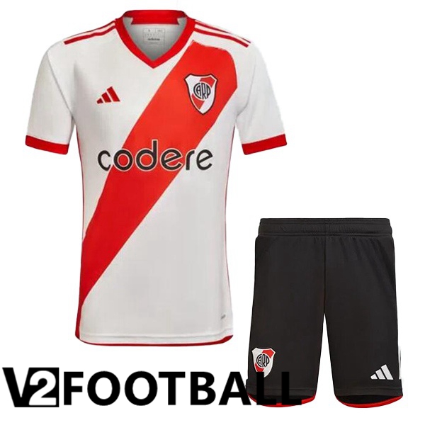 River Plate Kids Soccer Shirt Home Red White 2023/2024