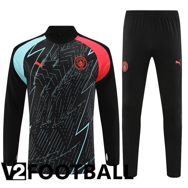 Manchester City Training Tracksuit Suit Black 2023/2024