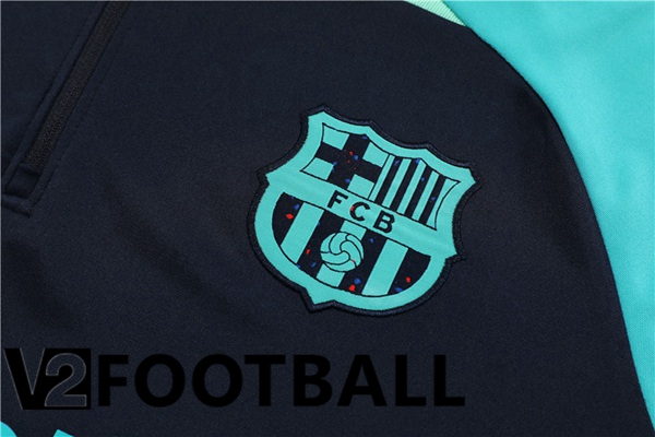 FC Barcelona Training Tracksuit Suit Royal Blue Green 2023/2024