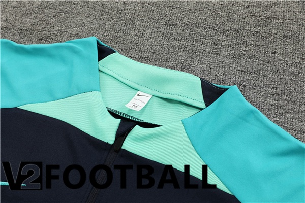 FC Barcelona Training Tracksuit Suit Royal Blue Green 2023/2024