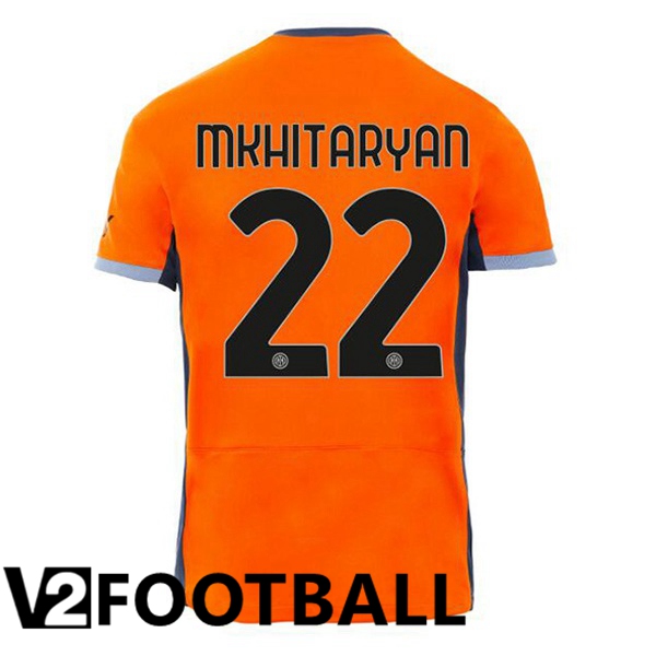 Inter Milan (MKHITARYAN 22) Soccer Shirt Third Orange 2023/2024