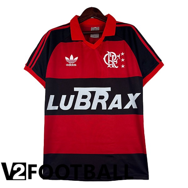 Flamengo Retro Soccer Shirt Home Red Black 1987