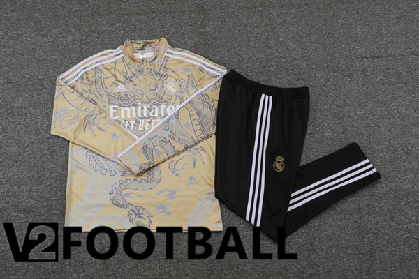 Real Madrid Training Tracksuit Suit Yellow 2023/2024