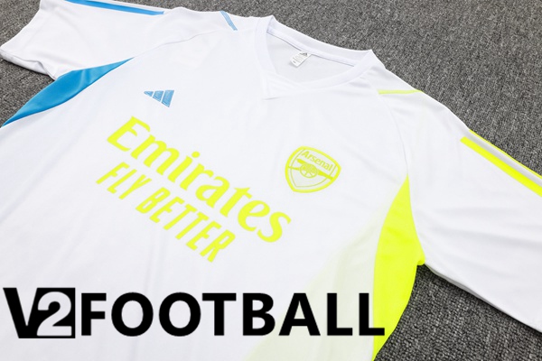 Arsenal Training T Shirt + Shorts White 2023/2024
