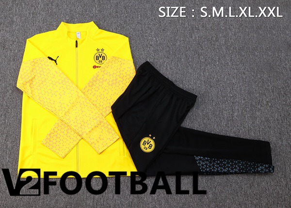 Dortmund BVB Training Jacket Suit Yellow 2023/2024