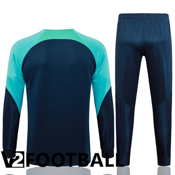 FC Barcelona Training Jacket Suit Green Royal Blue 2023/2024