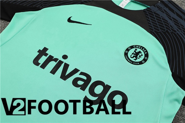 FC Chelsea Training T Shirt + Shorts Green 2023/2024