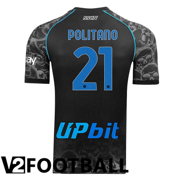 SSC Napoli (Matteo Politano 21) Shirt Halloween Black 2023/2024