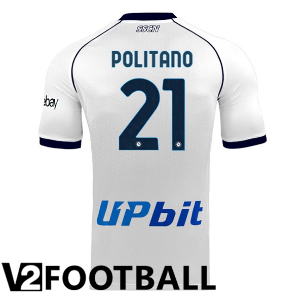 SSC Napoli (Matteo Politano 21) Football Shirt Away White 2023/2024