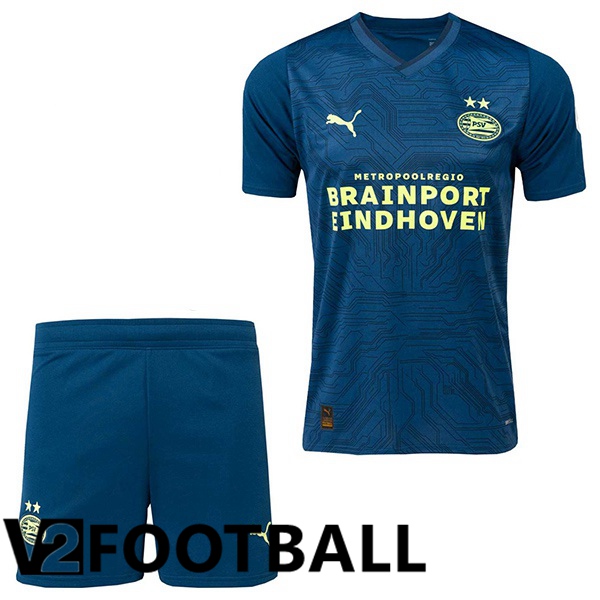 PSV Eindhoven Kids Soccer Shirt Third Blue Royal 2023/2024