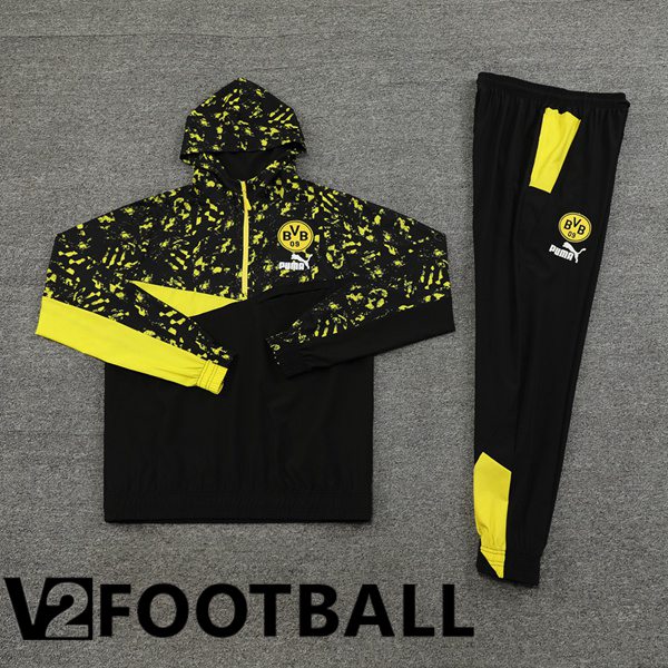 Dortmund BVB Training Tracksuit Windbreaker Black Yellow 2023/2024