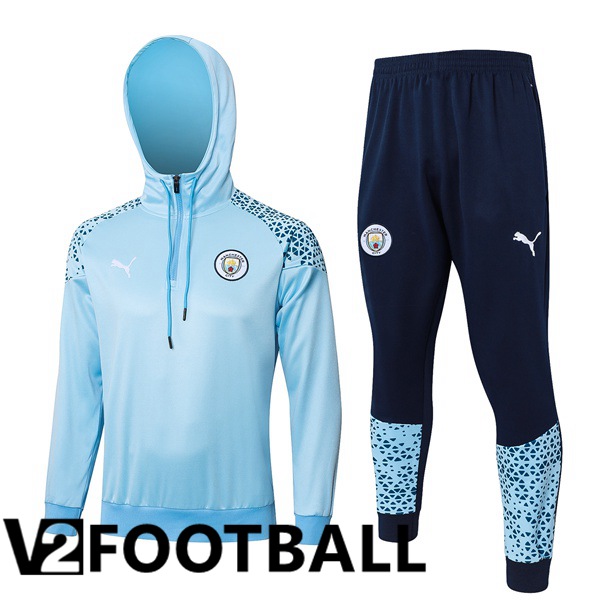 Manchester City Training Tracksuit Hoodie Blue 2023/2024