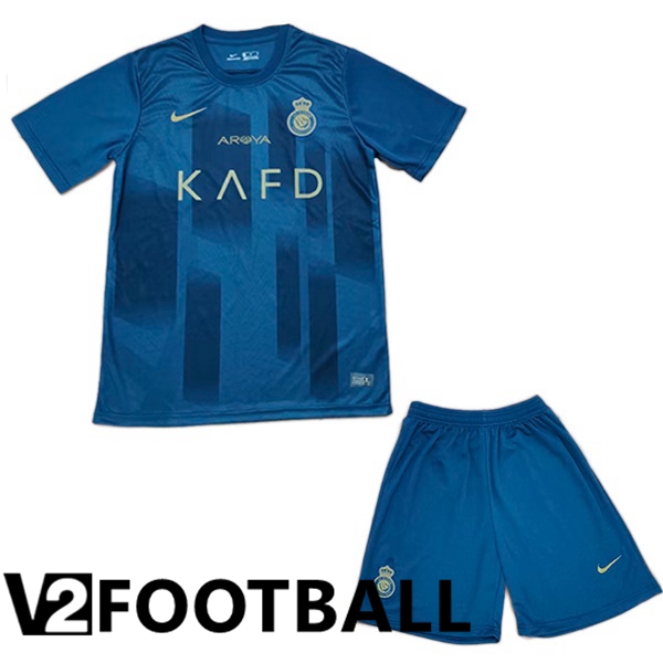 Al-Nassr FC Kids Soccer Shirt Away Blue 2023/2024