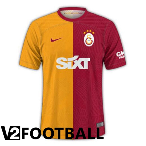 Galatasaray SK Soccer Shirt Home Yellow Red 2023/2024