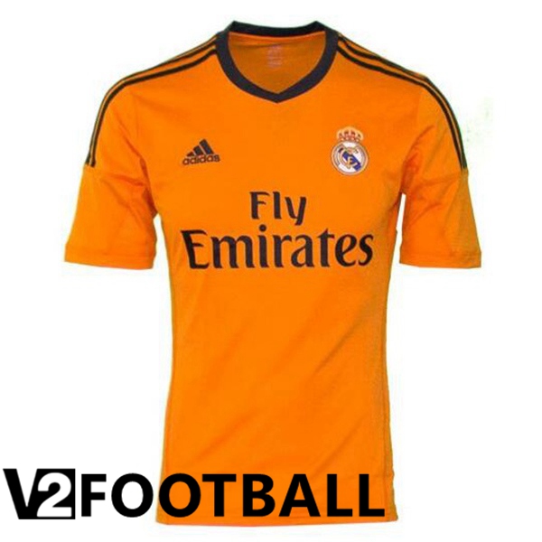 Real Madrid Retro Soccer Shirt Third Orange 2013-2014