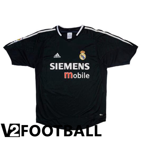 Real Madrid Retro Soccer Shirt Away Black 2004-2005