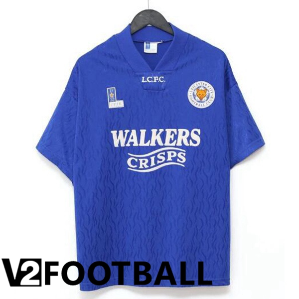 Leicester City Retro Soccer Shirt Home Blue 1992-1994