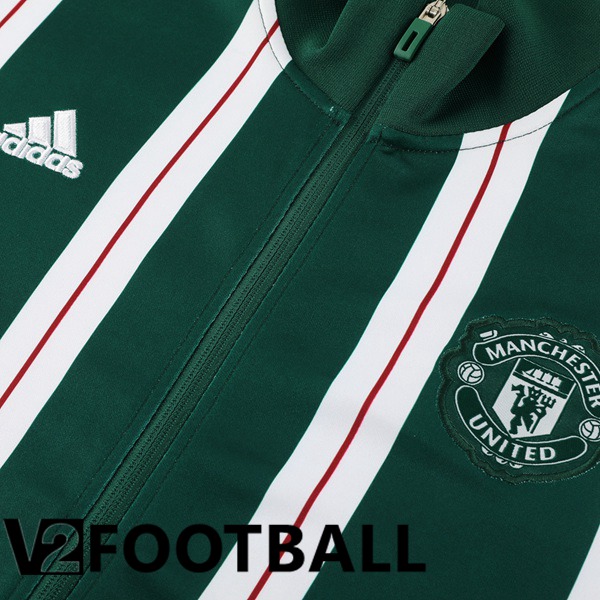 Manchester United Training Jacket Suit Green White 2024/2025
