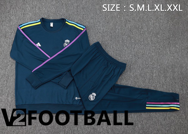 Real Madrid Training Tracksuit Suit Blue Royal 2024/2025